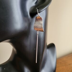 Contemporary silver fashion earring